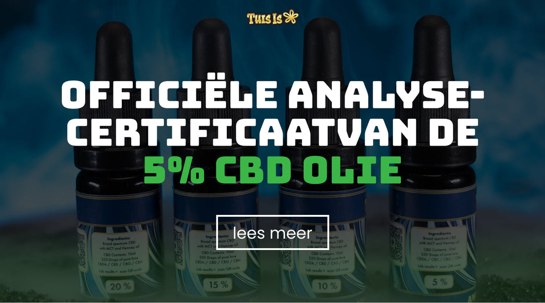 officiële analyse-certificaatvan de 5% CBD OLIE