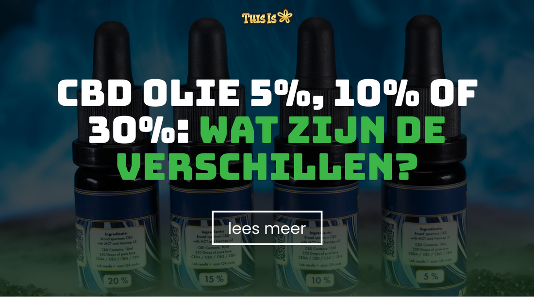 CBD olie 5%, 10% of 30%: wat zijn de verschillen?